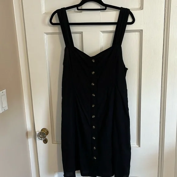 American Eagle Outfitters | Dresses | American Eagle Xl Black Button Up  Cotton Dress | Poshmark